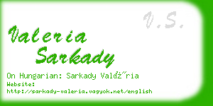 valeria sarkady business card